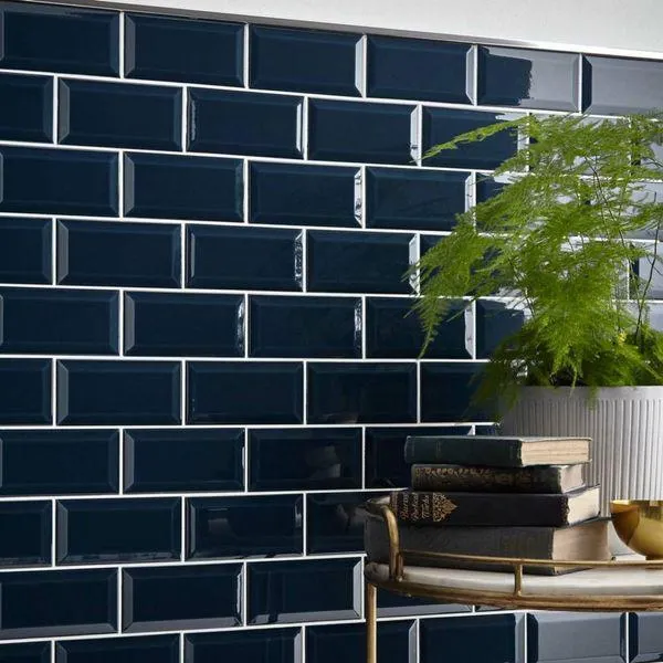Bond Street Gloss Blue Mini Metro Tiles