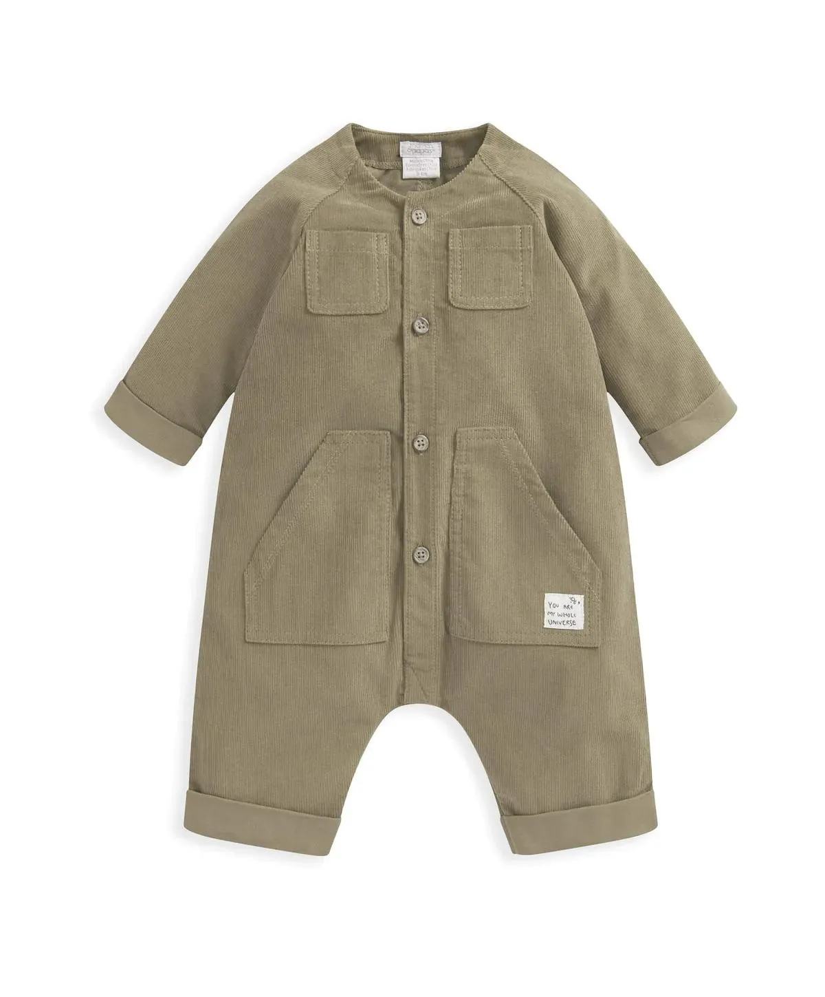 Longsleeved Cord Boiler Suit - Green