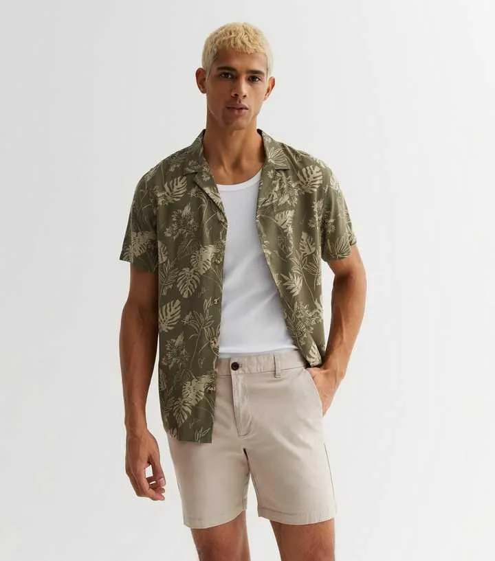 Stone Slim Fit Chino Shorts