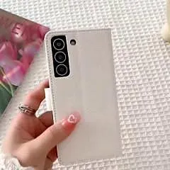 Phone Case For Samsung Galaxy Wallet Case S23 S22 S21 S20 Plus Ultra A73 A53 A33 Note 20 Ultra Bling Rhinestone with Phone Strap Glitter Shine Crystal Diamond PU Leather