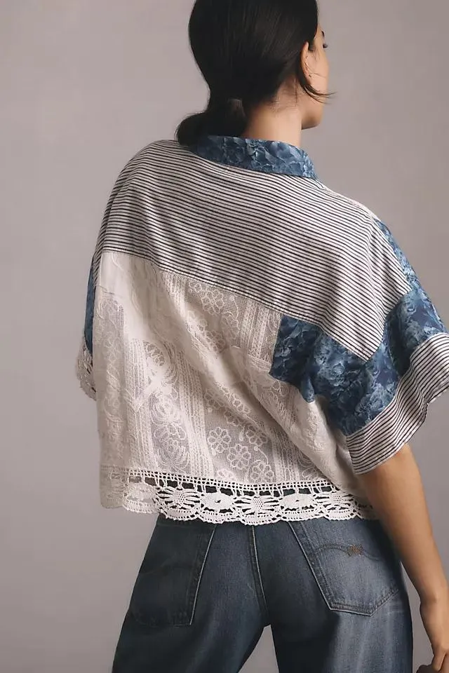 Pilcro Patchwork Cabana Shirt