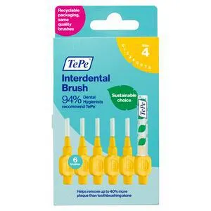 Tepe Interdental Brush Yellow 0.7mm x6