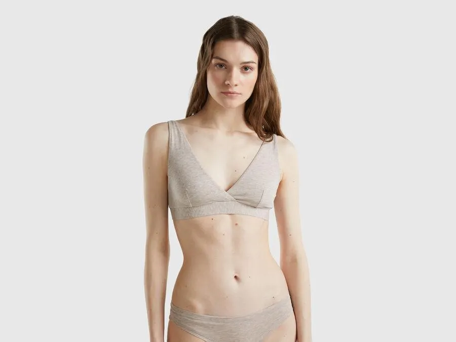 Triangle bra in super stretch organic cotton