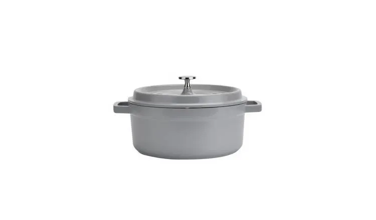 Habitat 4.2 Litre Cast Aluminium Casserole Dish - Grey