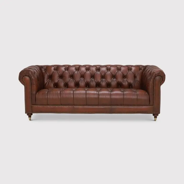 Leather 3.5 Seater Chesterfield Sofa