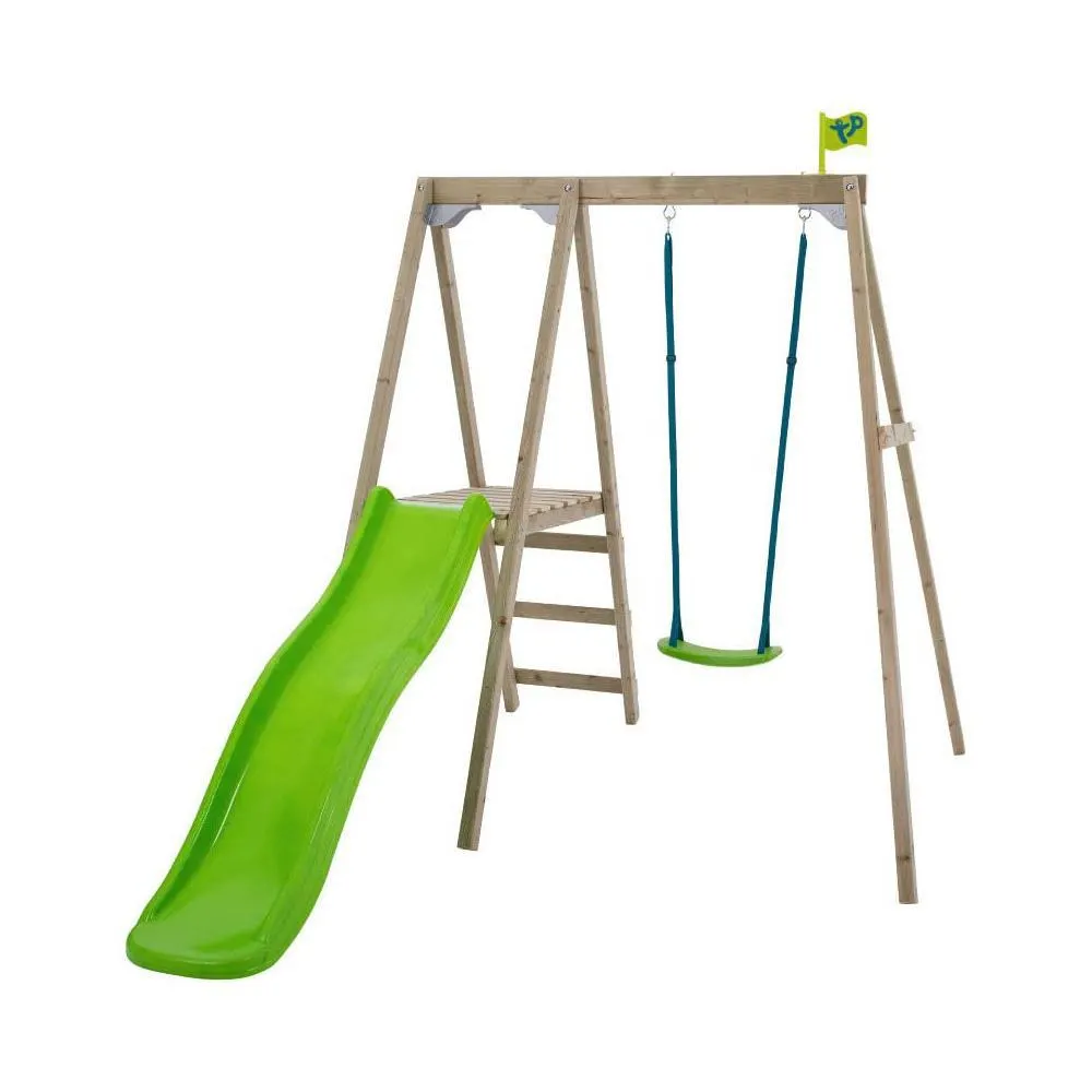 TP Forest Multiplay Single Wooden Swing & Slide Set