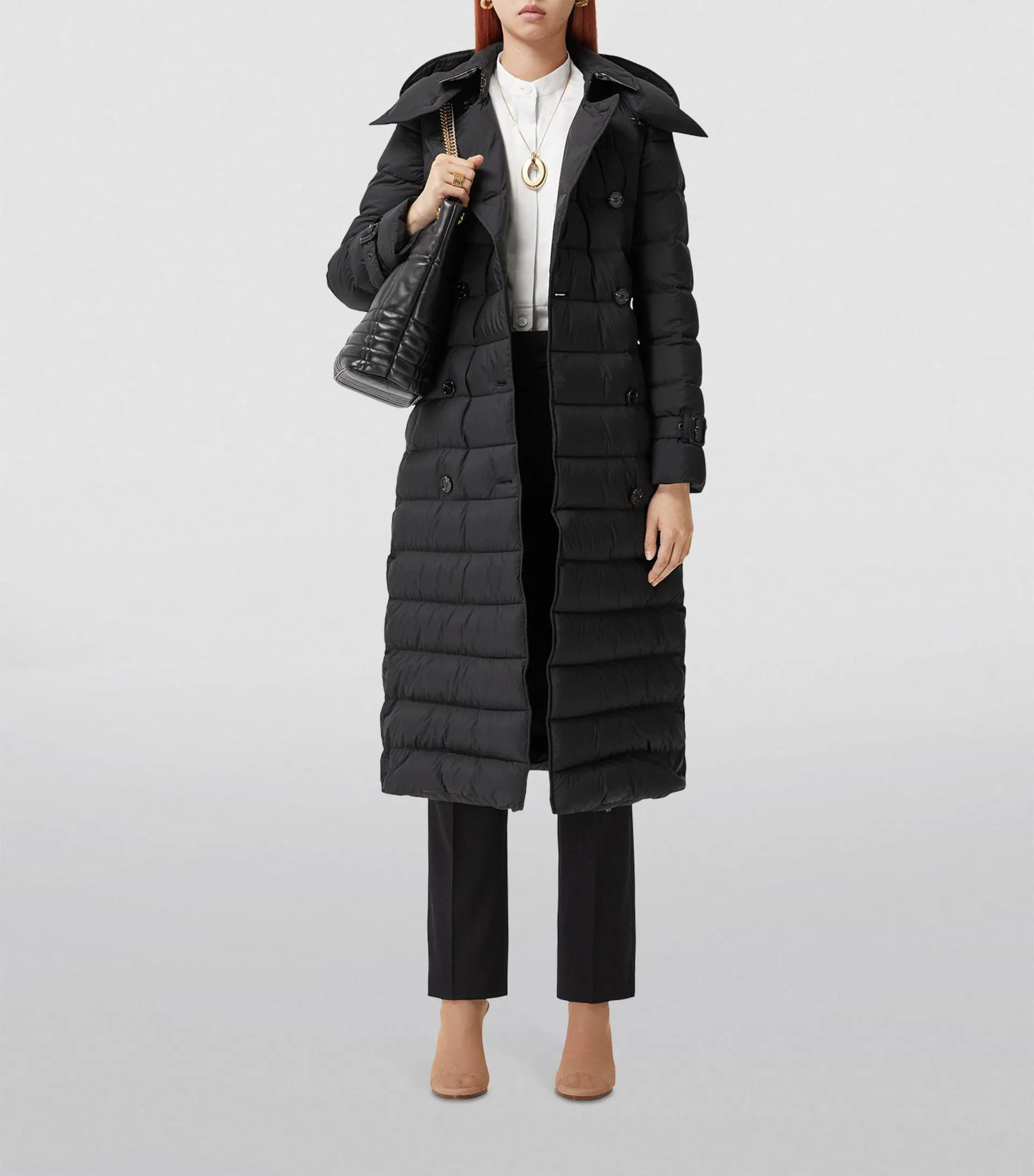 Down-Filled Detachable-Hood Puffer Coat