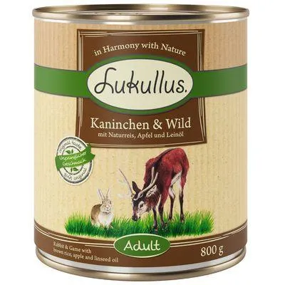 6 x 800g Lukullus Natural Wet Dog Food - special Price!*