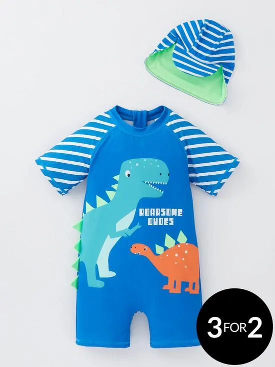 Boys Dino Sunsafe And Hat