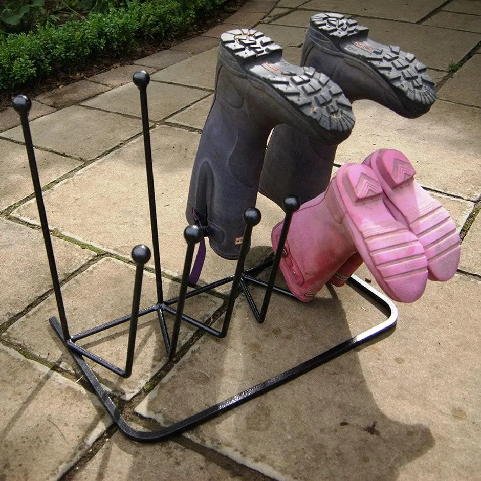 Family five pair boot rack