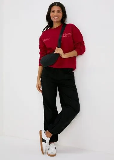 Papaya Red Vintage Graphic Sweatshirt - Small