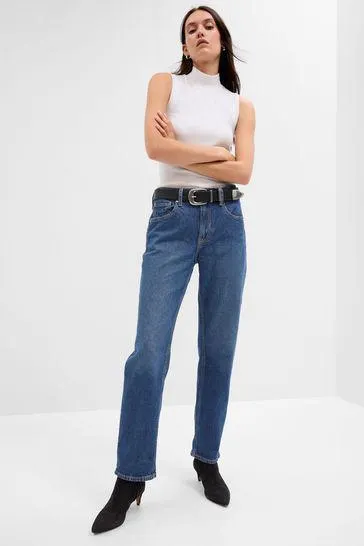 Mid Rise 90s Loose Jeans with Washwell
