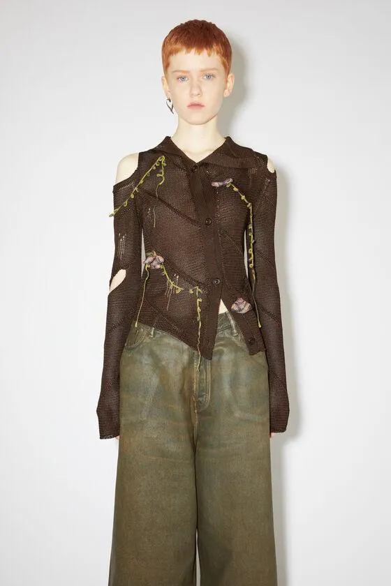 Crochet flower cardigan Runway Show