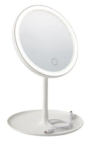 Mirror VEDUM w/LED D18xH28cm white