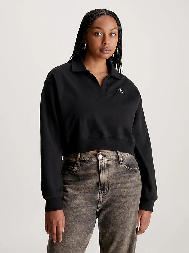 Cropped Polo Sweatshirt