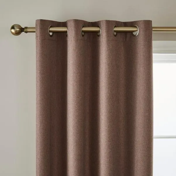 Rotterdam Herringbone Blackout Eyelet Curtains
