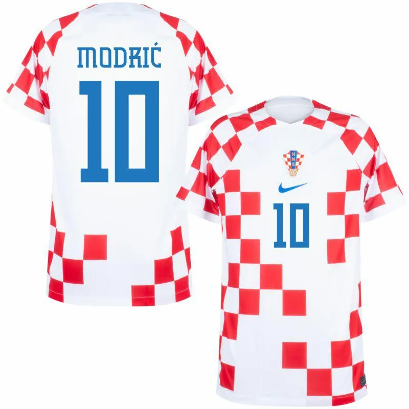 Nike Croatia Home KIDS Modrić 10 Jersey 2022-2023 (Fan Style Printing)
