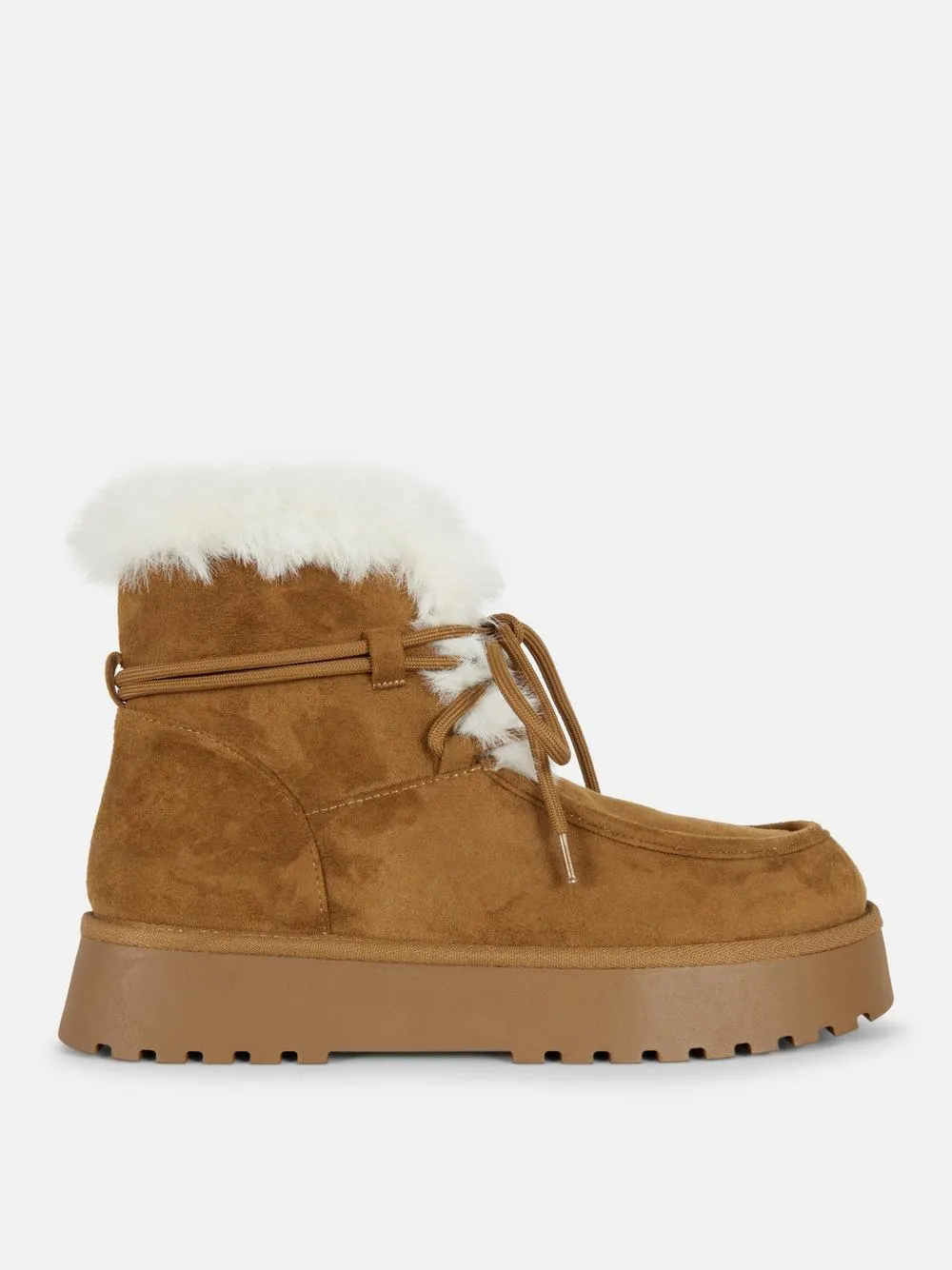 Lace-Up Faux Fur Lined Boots