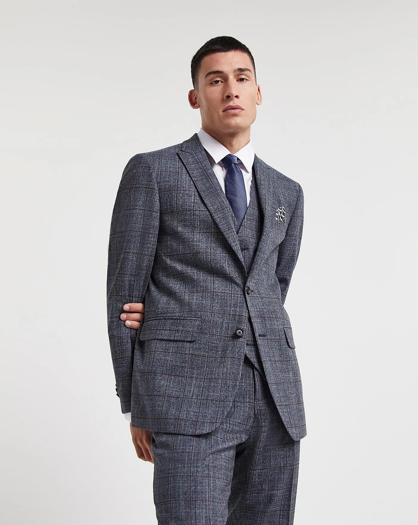 Warm Handle POW Check Suit Jacket