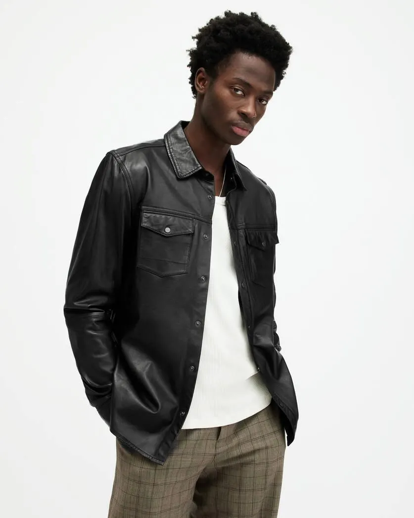 Ethan Lightweight Leather Shirt