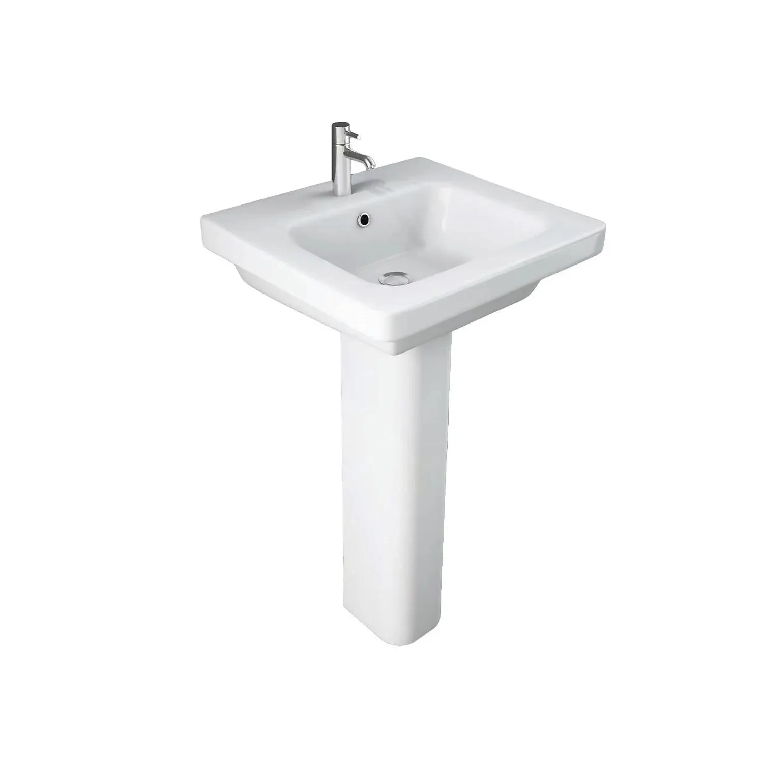 Bathstore Falcon 500mm White Basin and Slim Pedestal