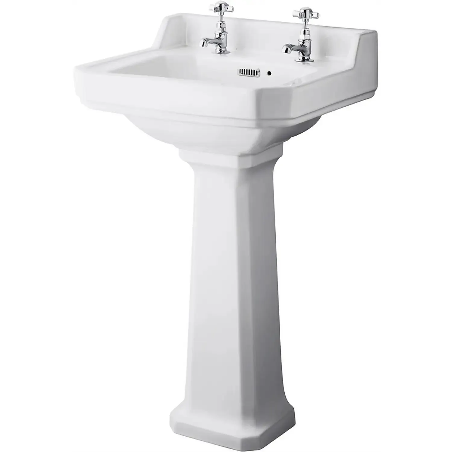 Balterley Harrington Comfort Height 2 Tap Hole Basin Pedestal - 500mm