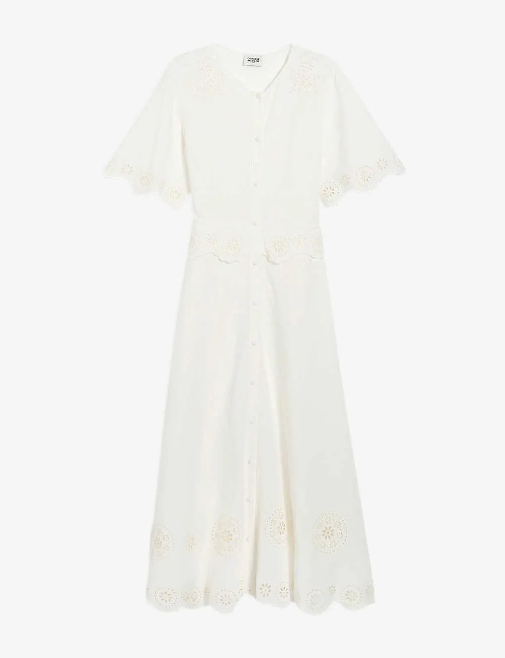 Radeau broderie-anglaise woven maxi dress