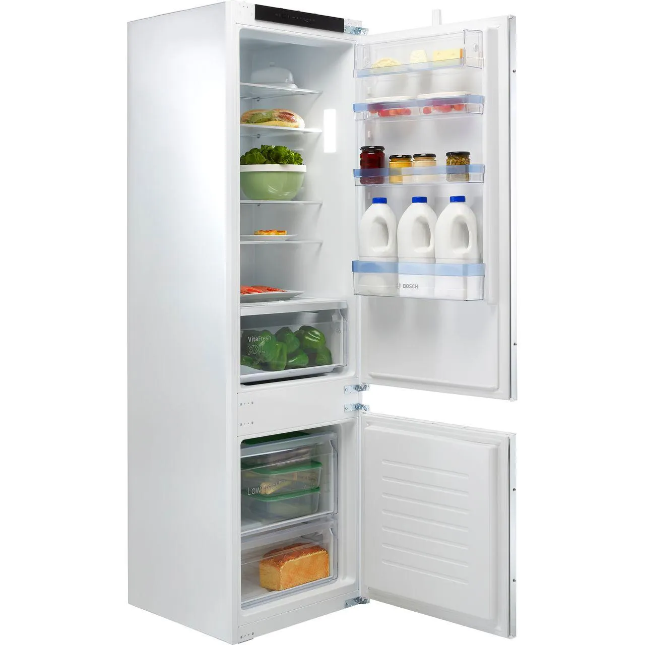 Bosch Series 4 KIV87VSE0G Integrated 70/30 Fridge Freezer with Sliding Door Fixing Kit - White - E Rated
