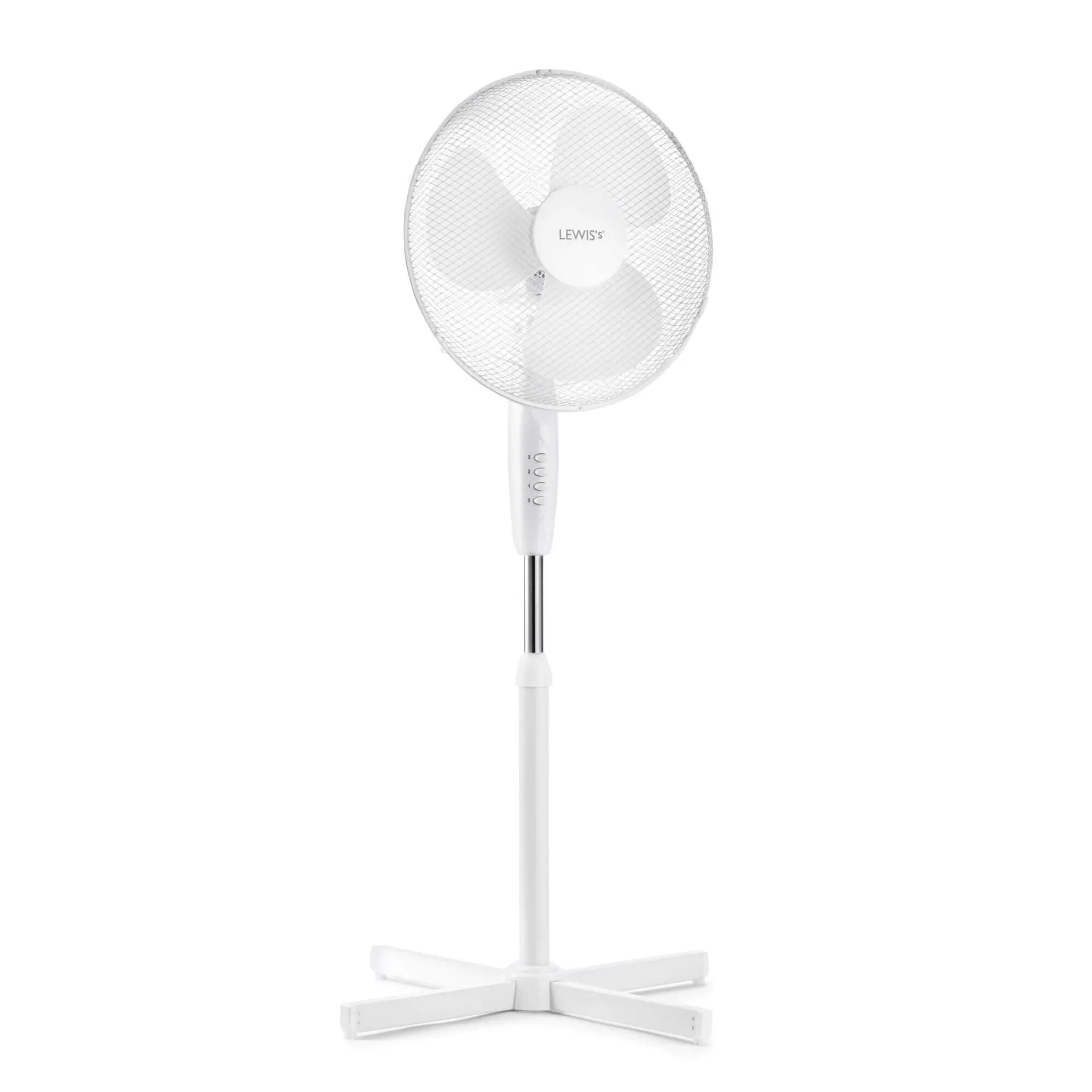 Lewis's 16 Inch Standing Pedestal Fan - White
