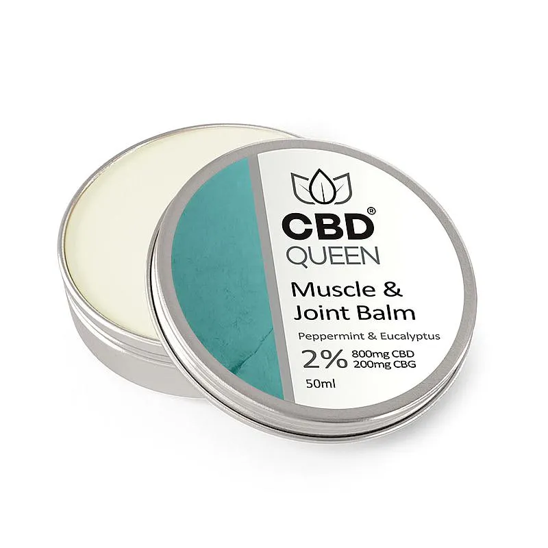 CBD Queen- Joint & Muscle Balm with Peppermint and Eucalyptus - 50ml - 2%
