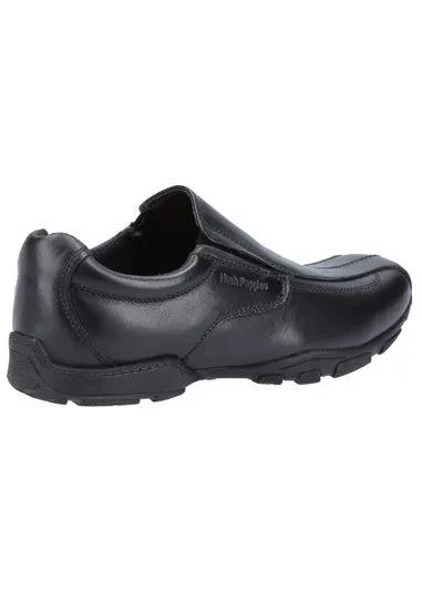 Boys Hush Puppies Elijah Black School Shoes (Older 3-6) - Size 3
