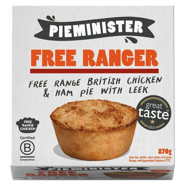 Pieminister Free Ranger Chicken, Ham & Leek Pie 270g