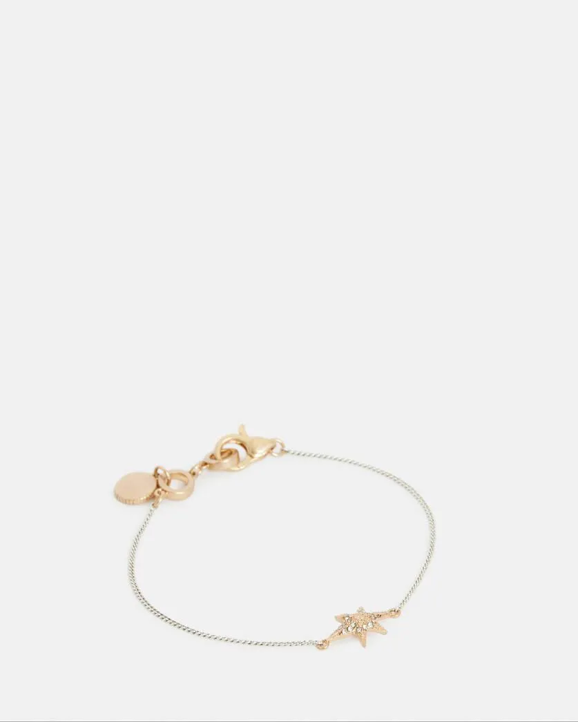 Bella Gold Tone Star Pendant Bracelet