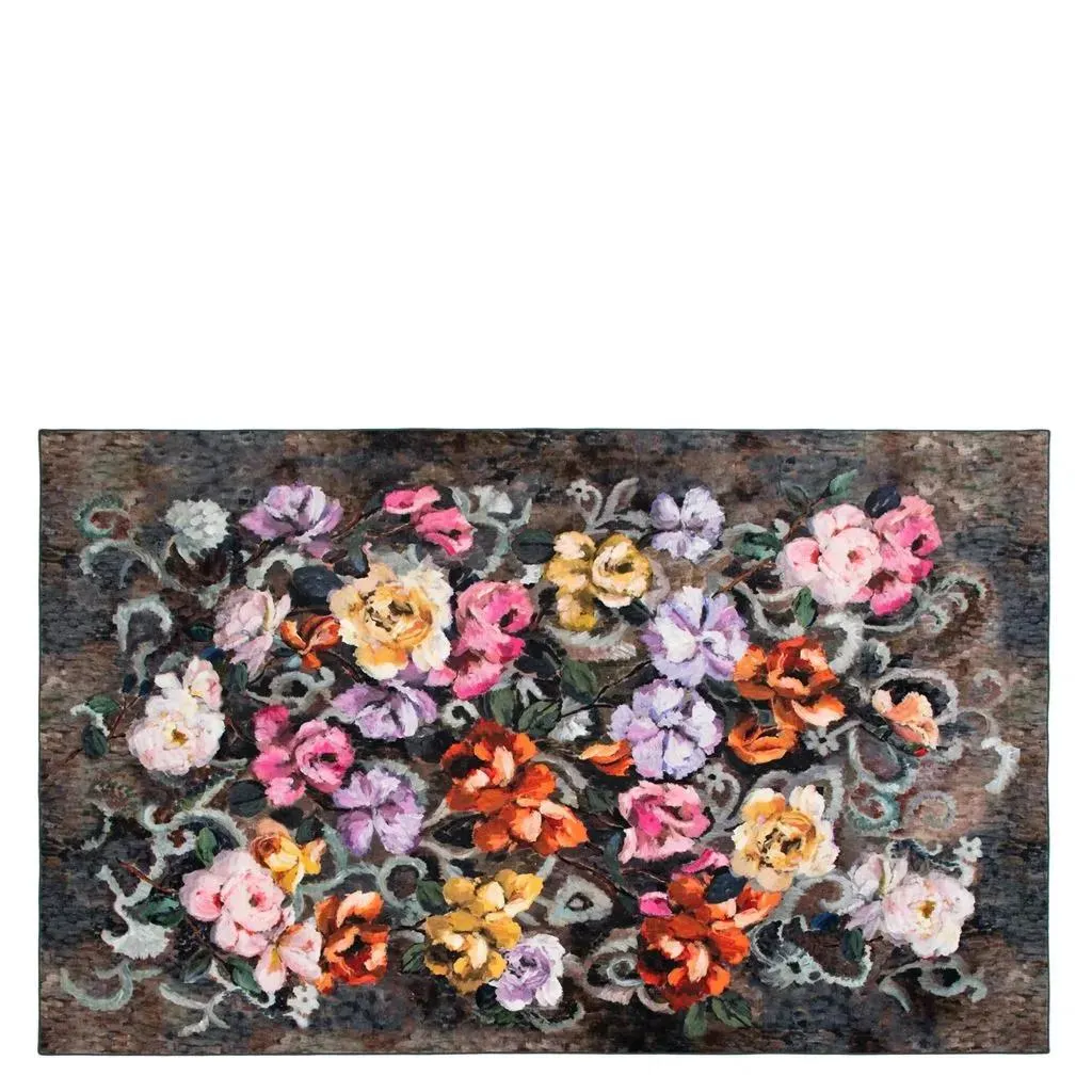 Tapestry Flower Damson Rug