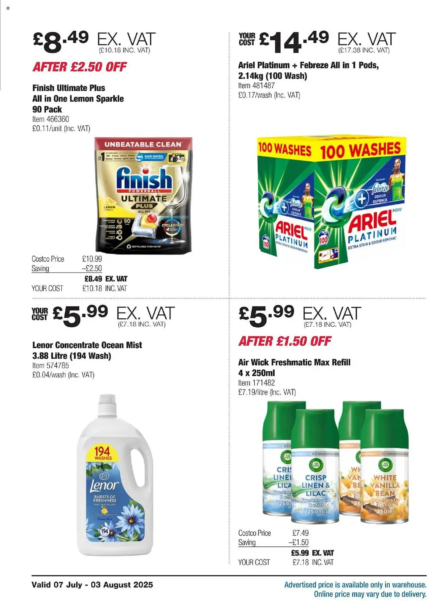 Costco leaflet from 7 July to 3 August 2025 - Catalogue Page 20