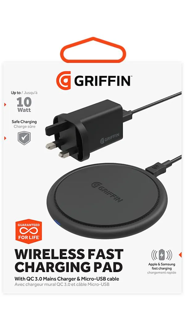 Griffin 10 Watt Qi Pad iPhone Fast Charger