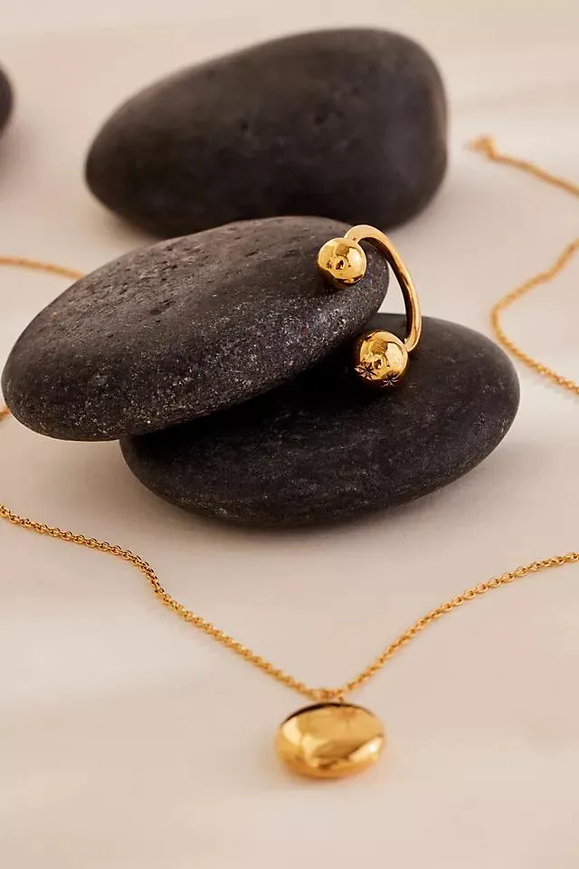 Rachel Jackson Stellar Orb Gold-Plated Adjustable Ring