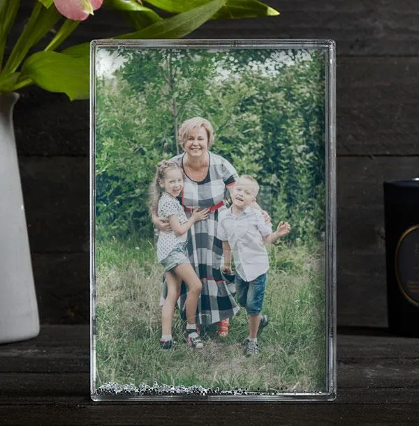 Acrylic Full Glitter Photo Block - Portrait