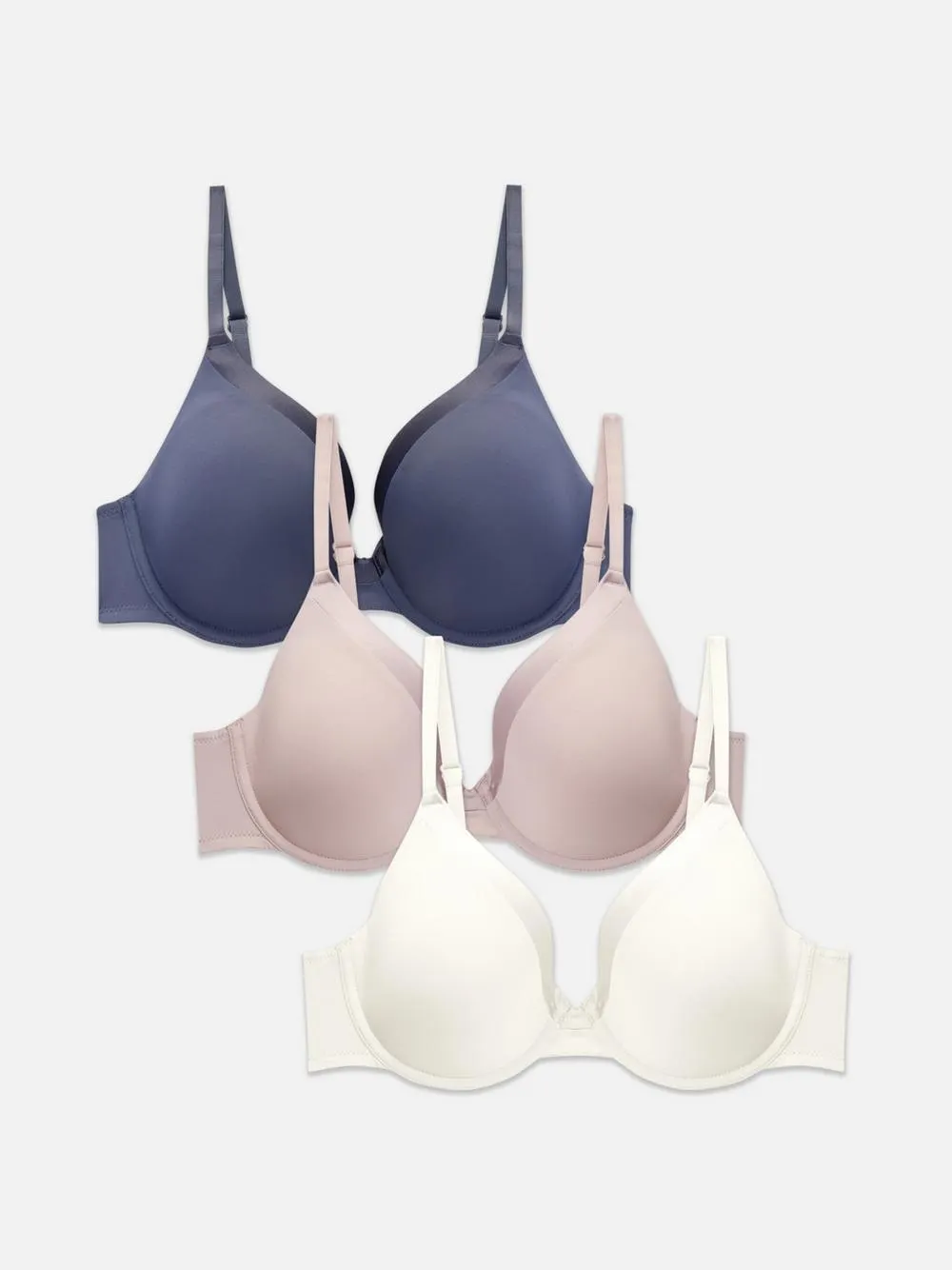 T-Shirt-BHs, 3er-Pack