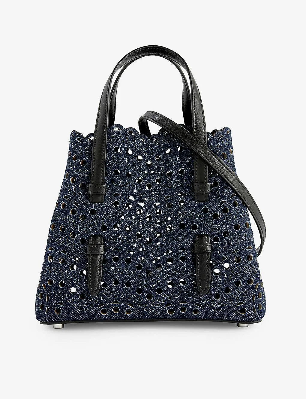 Mina 20 laser-cut leather cross-body bag