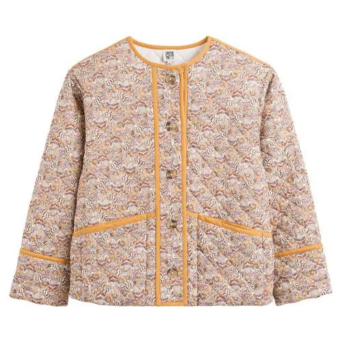 Reversible Lightweight Padded Jacket in Floral Print Cotton