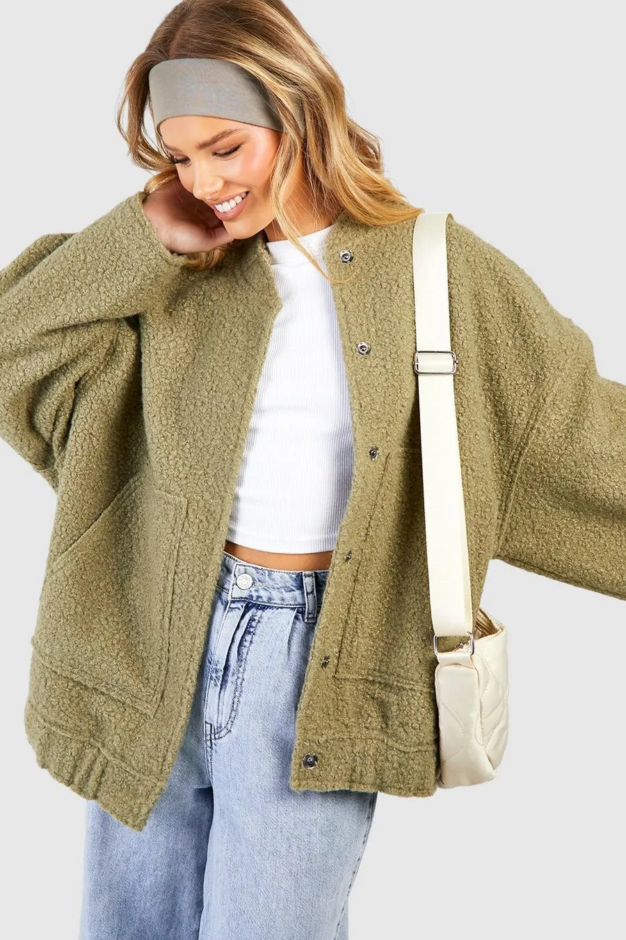 Oversized Wool Bomber Jacket