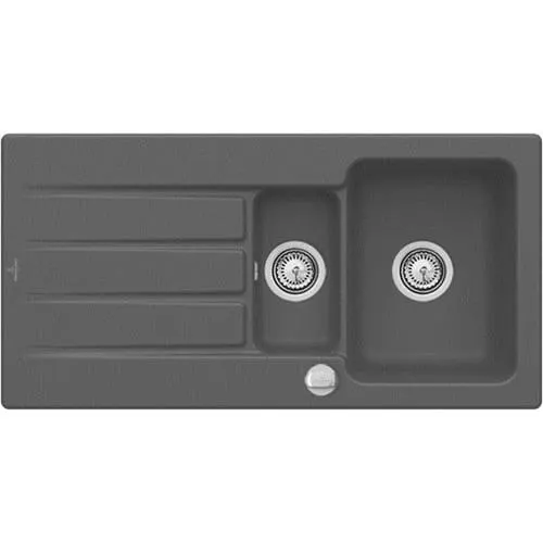 Villeroy & Boch Architectura 1.5 Bowl Ceramic Kitchen Sink - Graphite Grey
