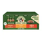 James Wellbeloved Wet Adult Dog Food Turkey, Lamb & Chicken in Loaf Tins 12 x 400g