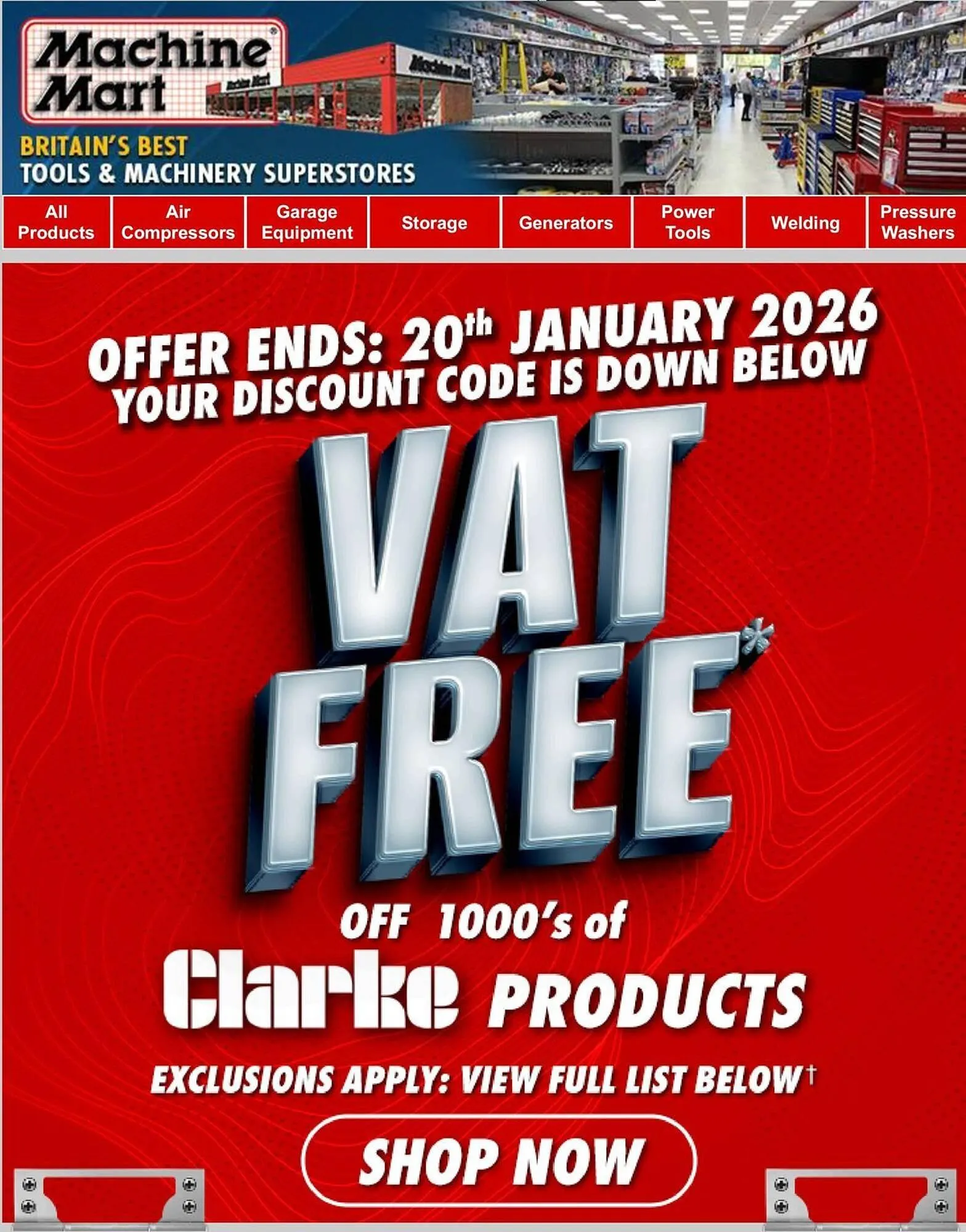 Machine Mart catalogue from 12 January to 20 January 2026 - Catalogue Page 1