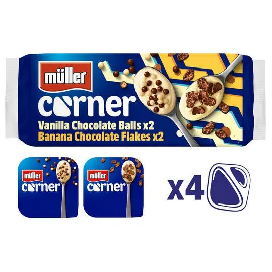 Müller Corner Delicious, Creamy Yogurt Family Pack 4 x 124g (496g)