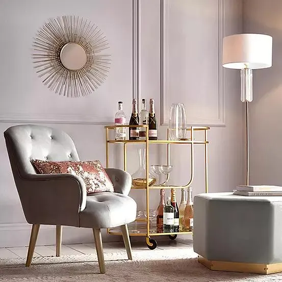 STAR by Julien Macdonald Tatiana Glass Bar Trolley