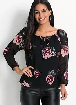 Rose Print Blouse