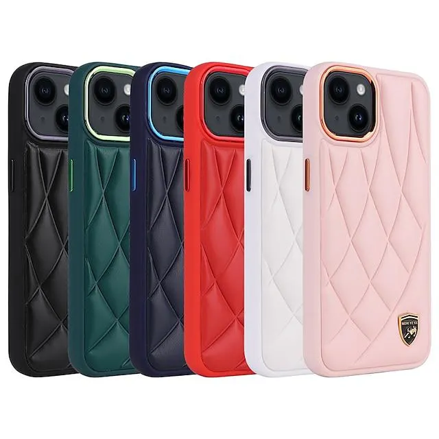 Phone Case For iPhone 15 Pro Max Plus 14 13 12 11 Back Cover Retro TPU PU Leather