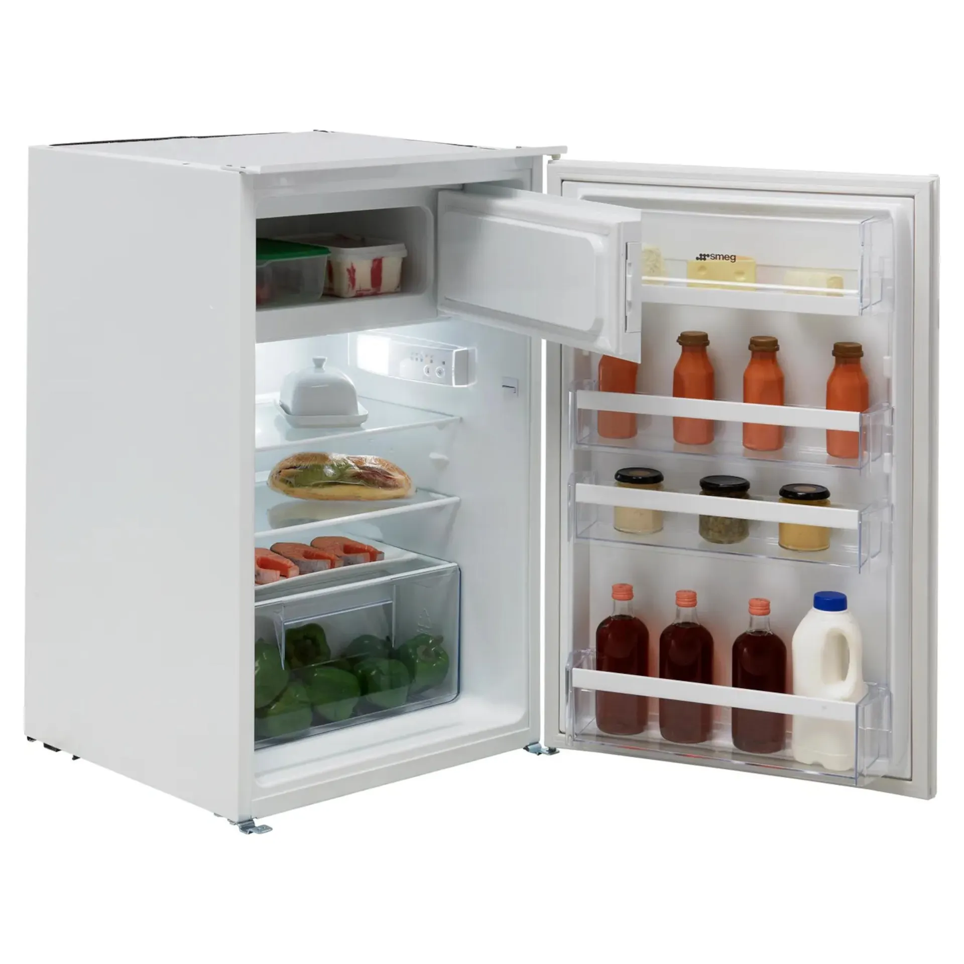 Smeg Smeg UKS4C092F Integrated Undercounter Fridge with Ice Box - White